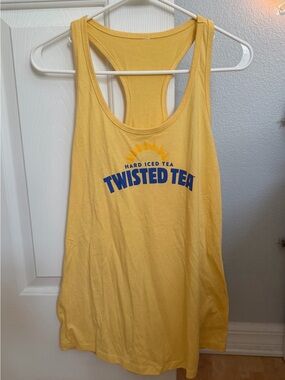 Twisted Tea Yellow Graphic Racerback Tank